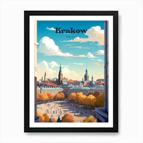 Krakow Poland Summer Travel Art Art Print