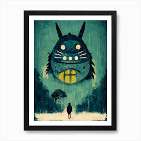 Totoro Basquiat Style 3 Art Print