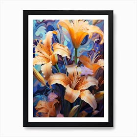 Three Tiger Lilies Art Print