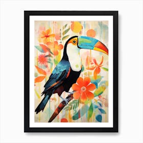 Bird Painting Collage Toucan 2 Art Print