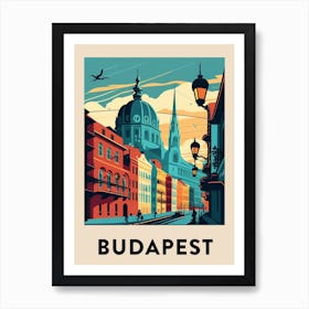 Budapest Vintage Travel Poster Art Print