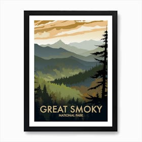 Great Smoky National Park Vintage Travel Poster 11 Art Print