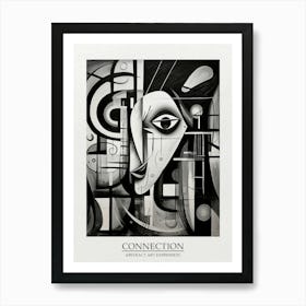 Connection Abstract Black And White 5 Poster Art Print