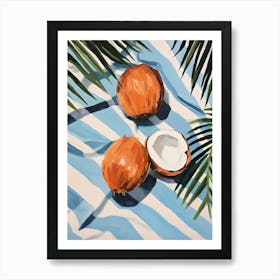 Coconut Fruit Summer Illustration 4 Art Print