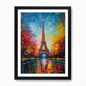 Eiffel Tower Paris France Monet Style 29 Poster