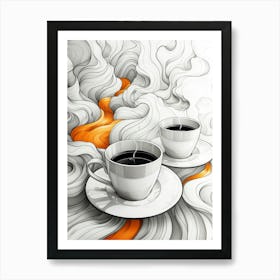 Coffee Cup And Saucer Art Print