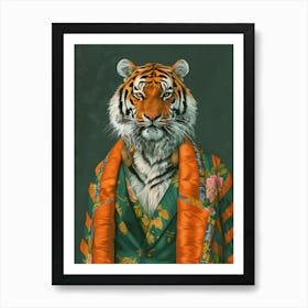 Tiger In A Suit Art Print