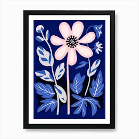 Blue Flower Illustration Edelweiss 2 Art Print