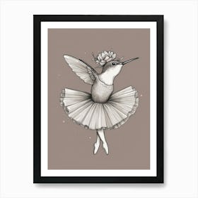 Ballerina Hummingbird Art Print
