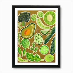 Vegetables And Fruits Art Print