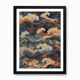 Waves In The Sky 3 Art Print