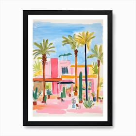 Saguara Hotel,Palm Springs   Resort Storybook Illustration  Art Print
