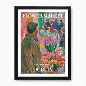 Vintage Flower Market Painting Dublin 3 Art Print