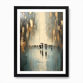 People In The Rain Art Print