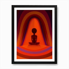 Psychedelic, meditation, "Calm Situation" Art Print