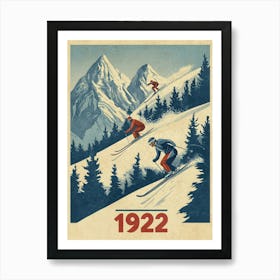 Aihrgdesign A Vintage Sports Poster Inspired By Winter Games 1 Art Print