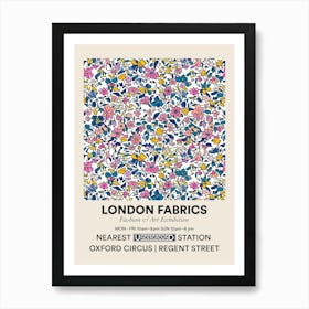 Poster Aster Bloom London Fabrics Floral Pattern 5 Art Print