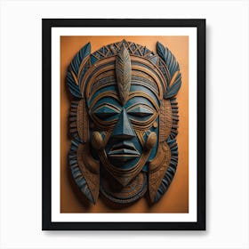 African Mask Art Print