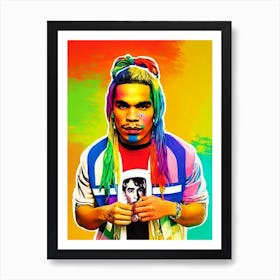 6ix9ine Colourful Pop Art Art Print