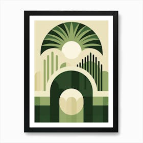 Modern art olive color Art Print