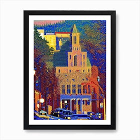 Fort Collins, City Us  Pointillism Art Print