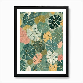 Tropical Leaves Pattern Art Print