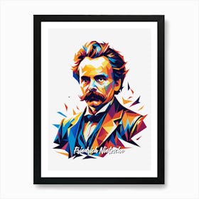 Friedrich Nietzsche 02 Portrait WPAP Pop Art Art Print