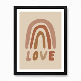 Boho Rainbow Love Cottagecore Nursery Art Art Print