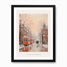 Dreamy Winter Painting Poster London United Kingdom 4 Art Print