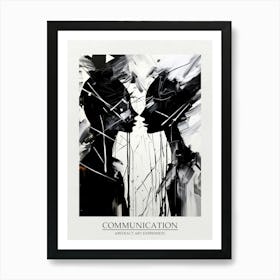 Communication Abstract Black And White 2 Poster Art Print