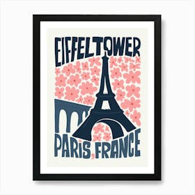 Travel Eiffel Tower Paris France Abstract Gallery Art Print