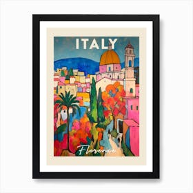 Florence Italy 2 Fauvist Painting  Travel Poster Art Print