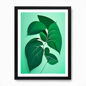 Mint Leaf Vibrant Inspired 1 Art Print