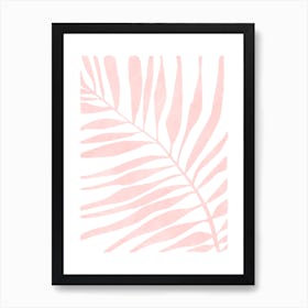 Pastel Pink Palm Leaf Art Print