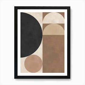 Geometric harmony in brown 5 Art Print