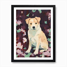 A Shiba Inu Dog Painting, Impressionist 1 Art Print