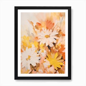 Fall Flower Painting Daisy 3 Art Print