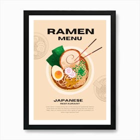 Ramen Menu Art Print