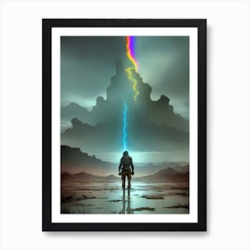Lightning Bolt In The Sky Art Print