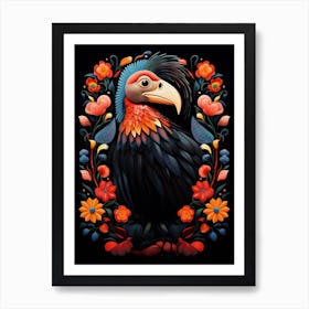 Folk Bird Illustration California Condor 2 Art Print