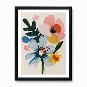 Painted Florals Hibiscus 3 Art Print