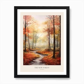 Autumn Forest Landscape The New Forest England 1 Poster Art Print