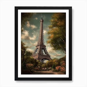 Eiffel Tower Paris France Dominic Davison Style 4 Art Print