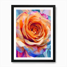 English Roses Painting Abstract Swirl 2 Art Print