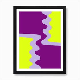 Colorful Abstract Waves No Art Print