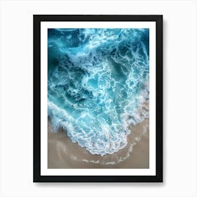 Ocean Waves On The Beach Art Print