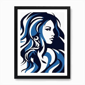 Girl With Long Hair 1 Art Print