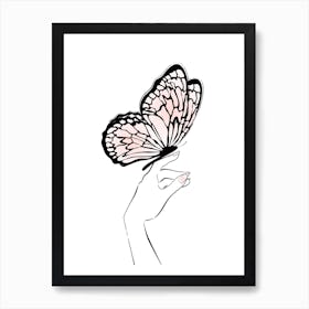 Holding Big Butterfly Art Print