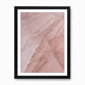 Pink Australian Salt Lake Textures Art Print