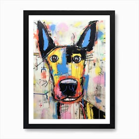 Paws and Pigments: Neo-Expressionist Canine Poetry, dog Art Print